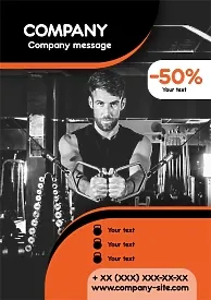 Fitness club poster template