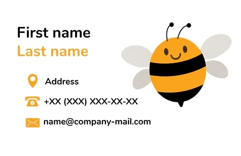Beekeeper's business card template