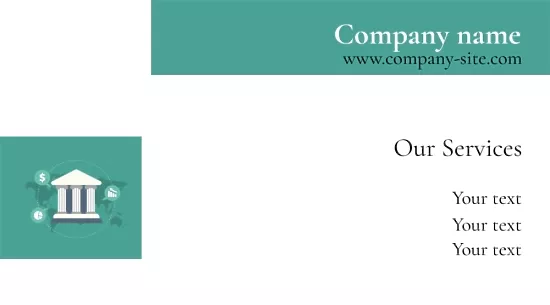 Bank business card template