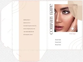 Beauty Salon Paper folder template