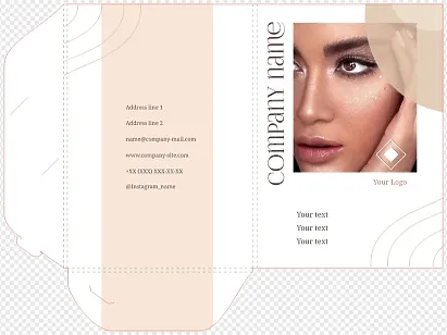 Beauty Salon Paper folder template