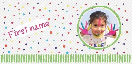 Template with children for printing on mugs