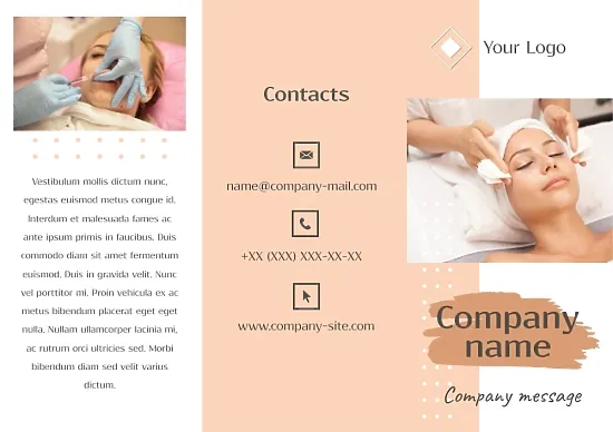 Beauty salon booklet template