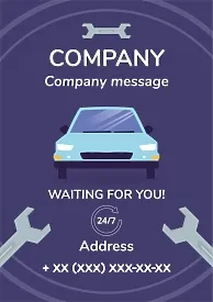 Auto repair shop poster template