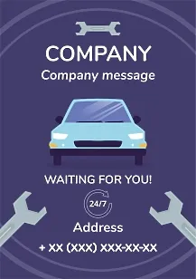 Auto repair shop poster template