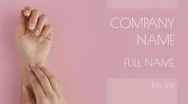 Template of a modern business card of a manicure master