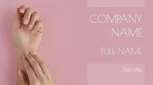 Template of a modern business card of a manicure master