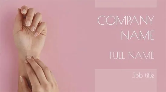 Template of a modern business card of a manicure master