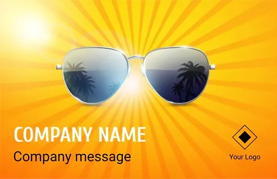 Sunglasses store business card template