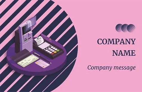 Financial company business card template 