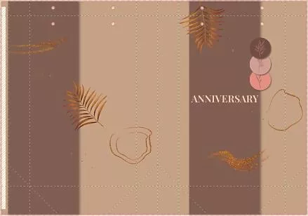 Paper bag template for the anniversary