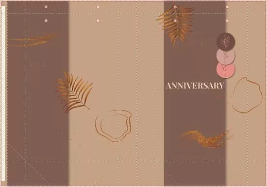 Paper bag template for the anniversary