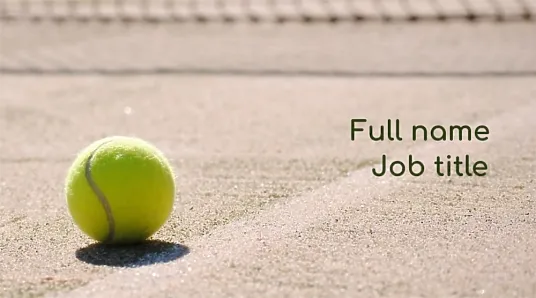 Tennis Club business card template
