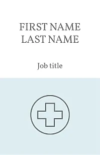 Attending physician's business card template