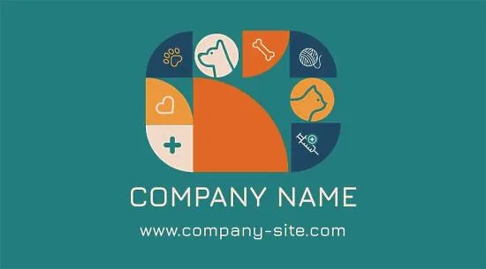 Veterinarian's business card template