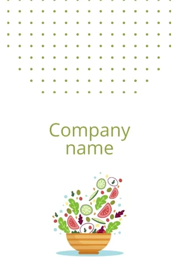 Proper nutrition business card template