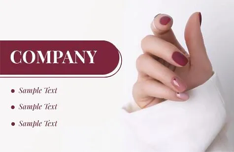 Euro business card template of a manicure master