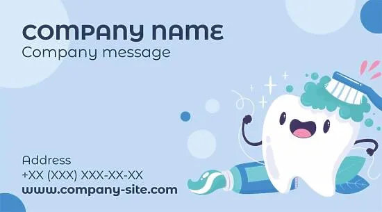 Dentist business card template