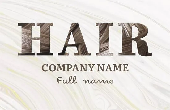 Hairdresser's business card template