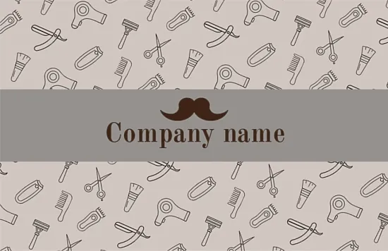 Hairdresser's business card template