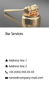 Judge's business card template