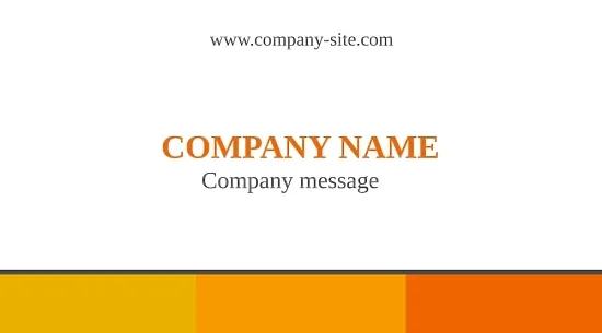 Bright corporate business card template