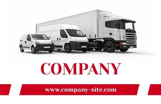 Logistics company business card template