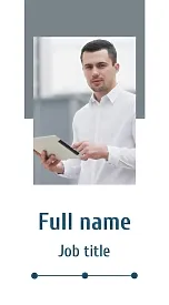 Personal business card template with photos