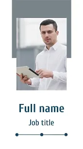 Personal business card template with photos