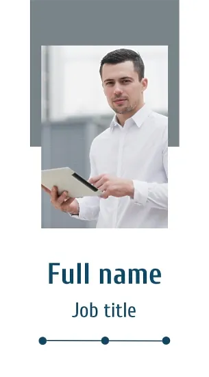 Personal business card template with photos