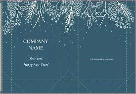 Paper bag template for New Year and Christmas