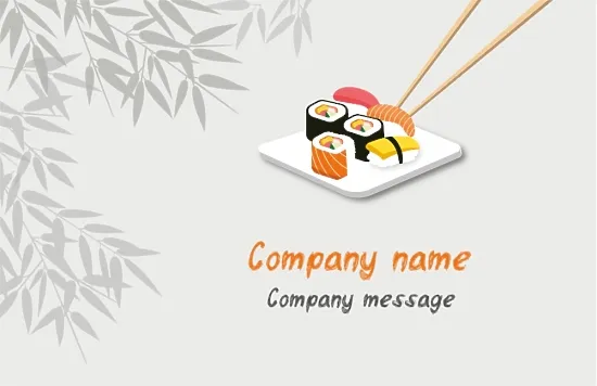 Sushi bar business card template