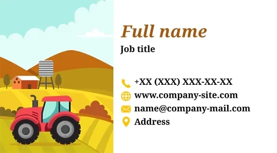 Farmer's business card template