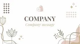 Universal business card template with flowers