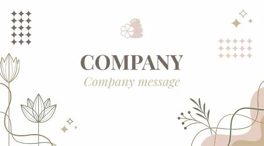 Universal business card template with flowers