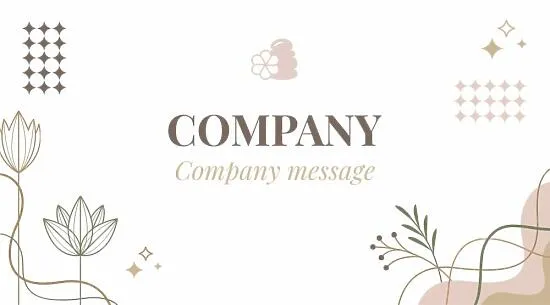 Universal business card template with flowers