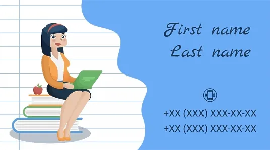 Tutor's business card template