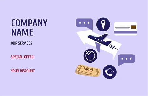 Tour operator's business card template