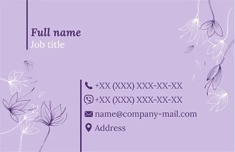 Flower Grower's business card template