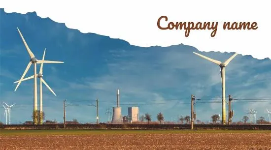 Wind Farm Business Card Template