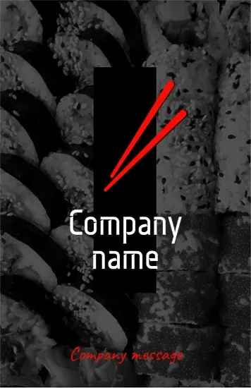 Sushi business card template