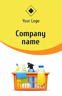 Cleaning business card template