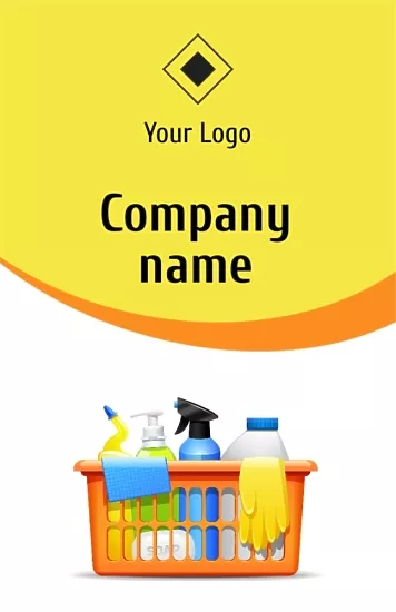Cleaning business card template