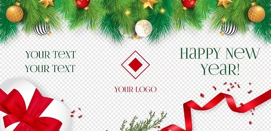 New Year's template for printing on mugs