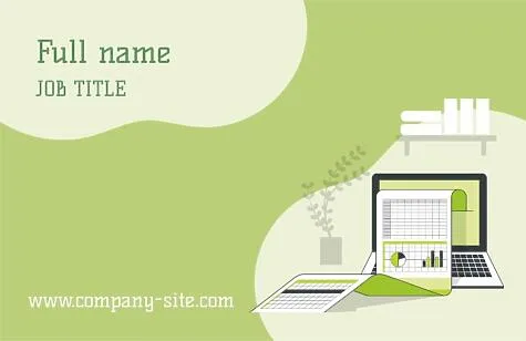 Financier's business card template