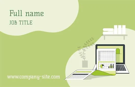 Financier's business card template