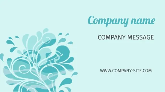 Drinking Water supplier Business card template