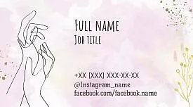 Business card template of a manicure master, masseur