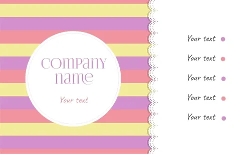 Euro business card template for a store of goods for newborns