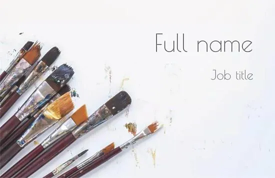 Artist's business card template
